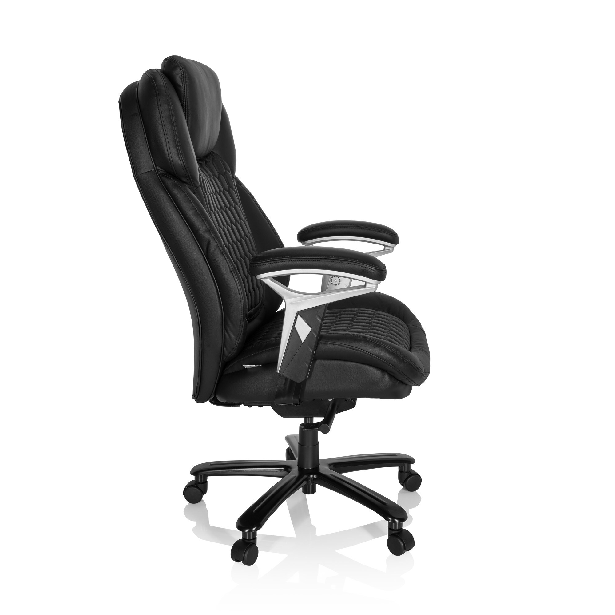 XXL Drehstuhl XXL PULLMANN I Leder mit Armlehnen (höhenverstellbar) hjh OFFICE