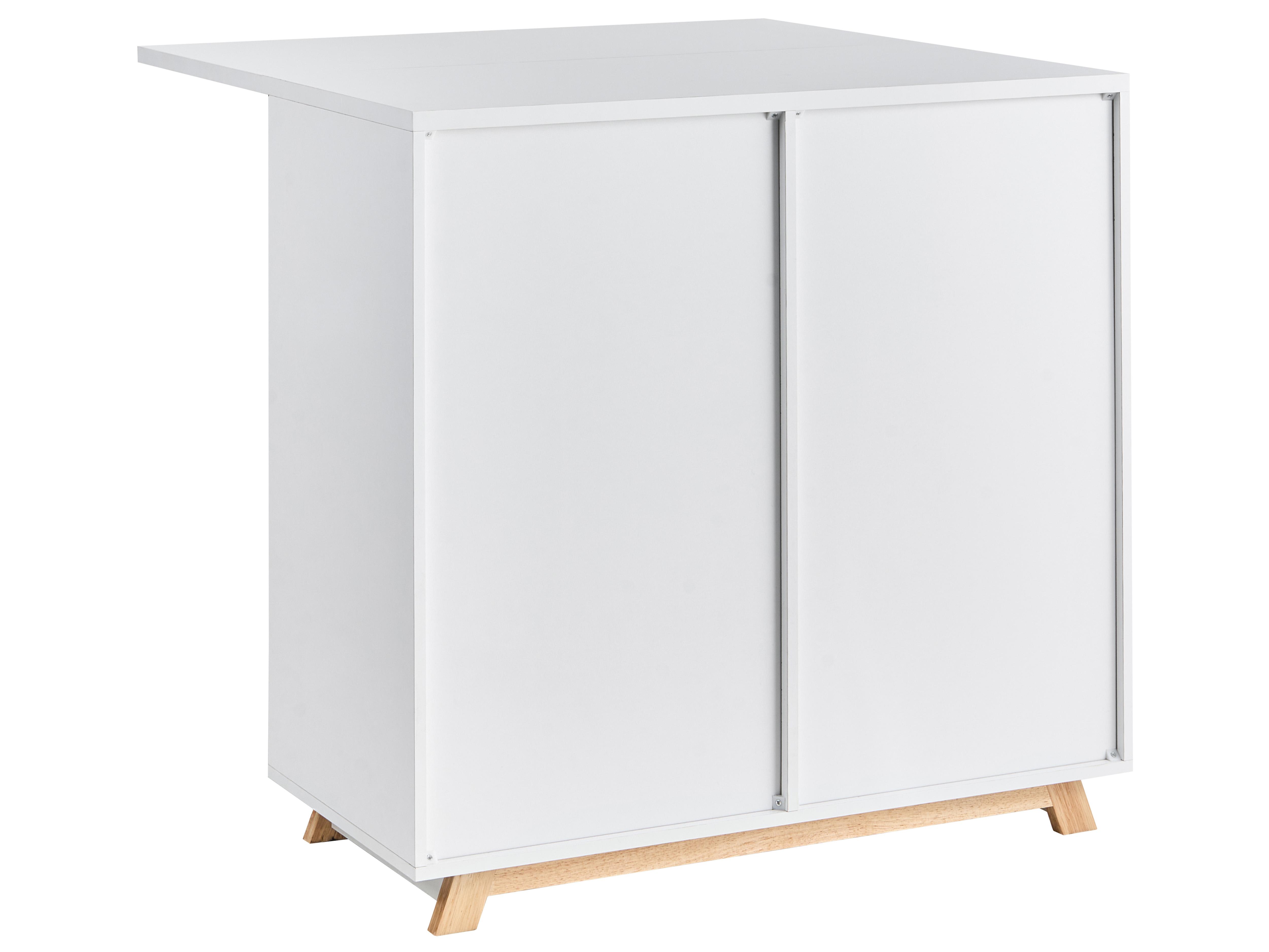 Secretaire FLOMOT Wit 80 cm 40/80 cm inklapbaar
