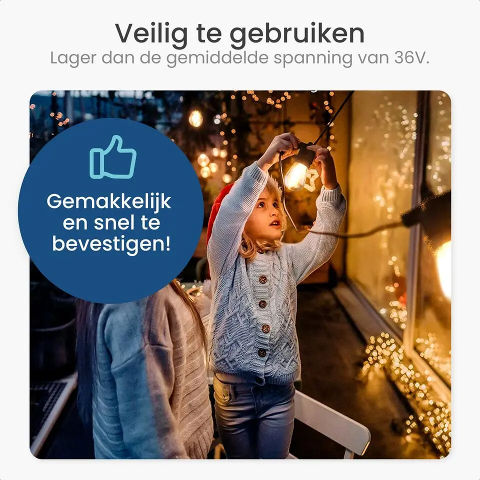 Gologi lichtsnoer buiten en binnen - Lichtslinger 5M - Tuinverlichting LED