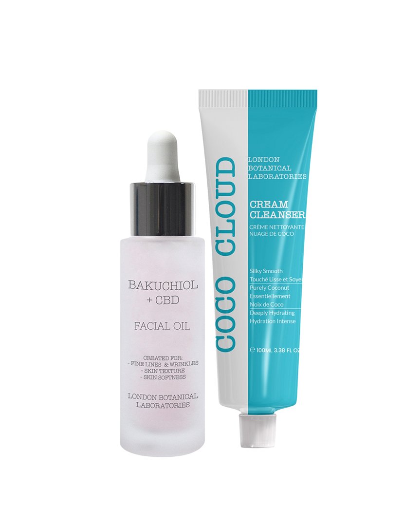 Coconut Cloud Cleanser 100ml + Bakuchiol + CBD Serum 30ml