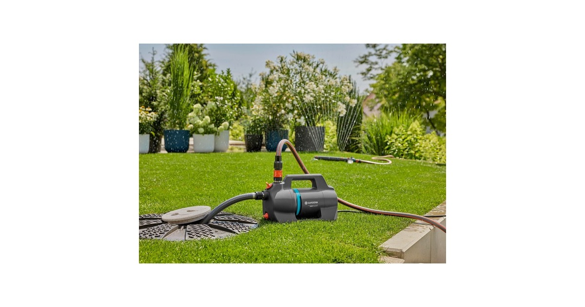 GARDENABesproeiingspomp 4300 Silent  (Donkergrijs/turquoise, 650 Watt)