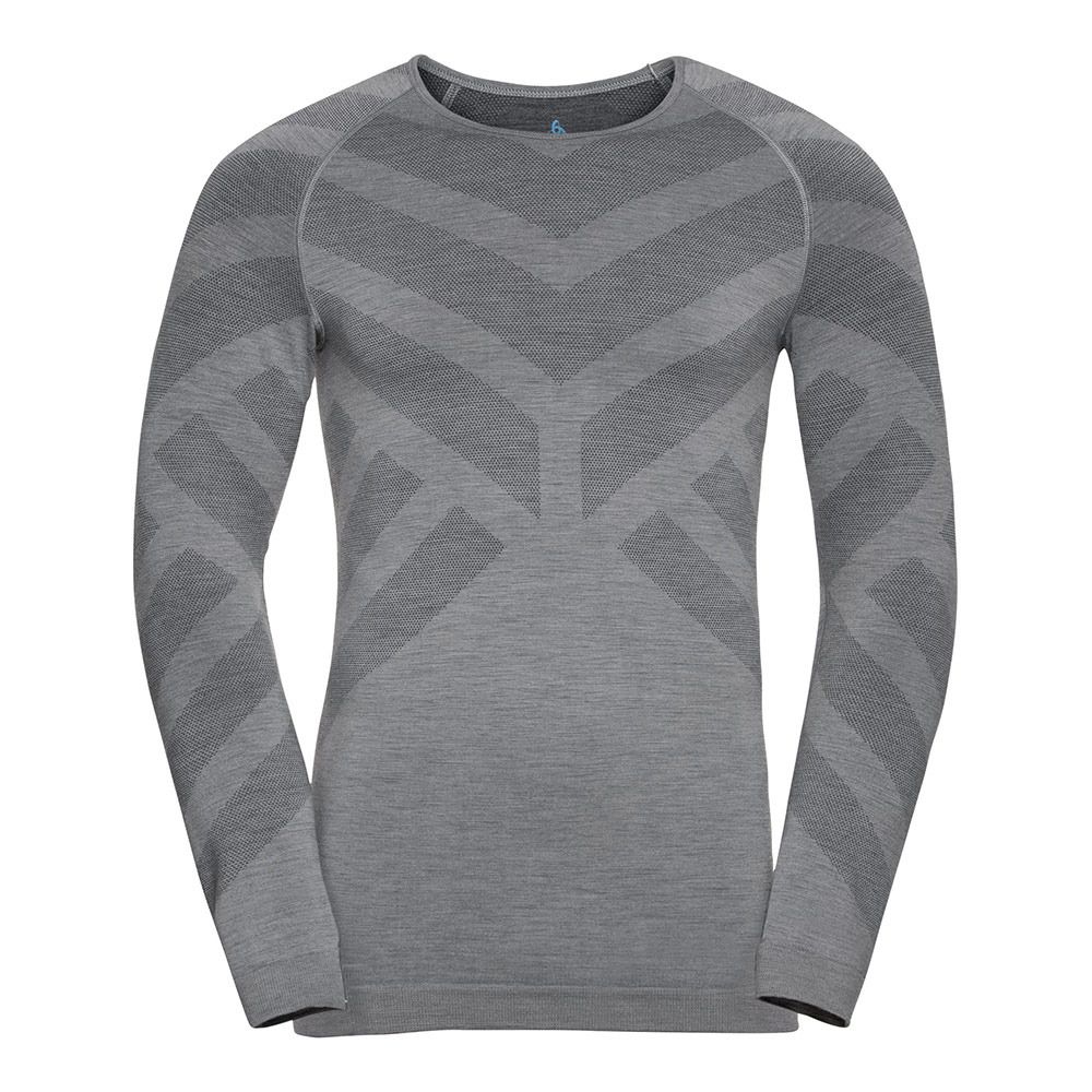 Odlo NATURAL + KINSHIP WARM - Sous-couche Homme grey melange