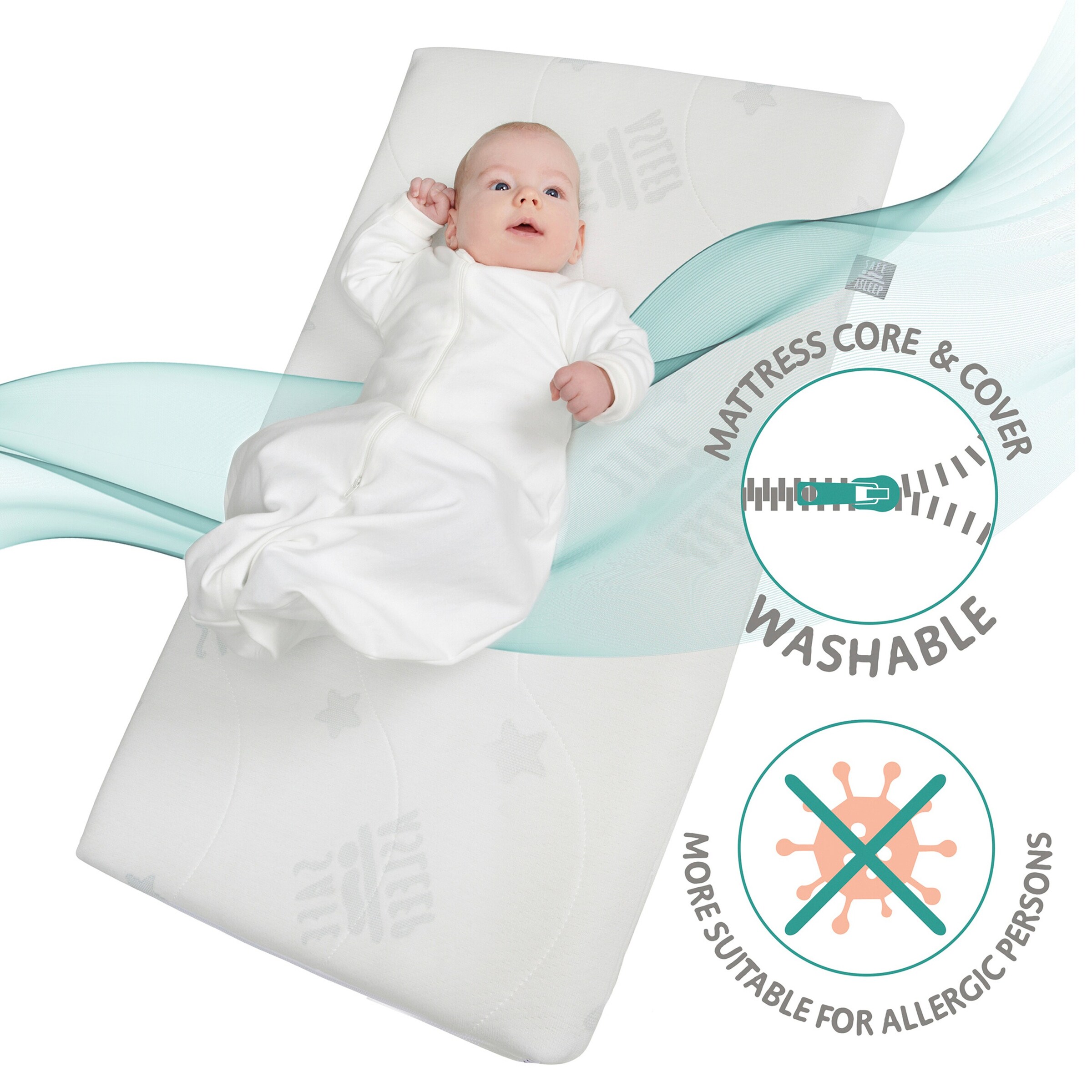 roba Beistellbett 2in1 Sternenzauber grau