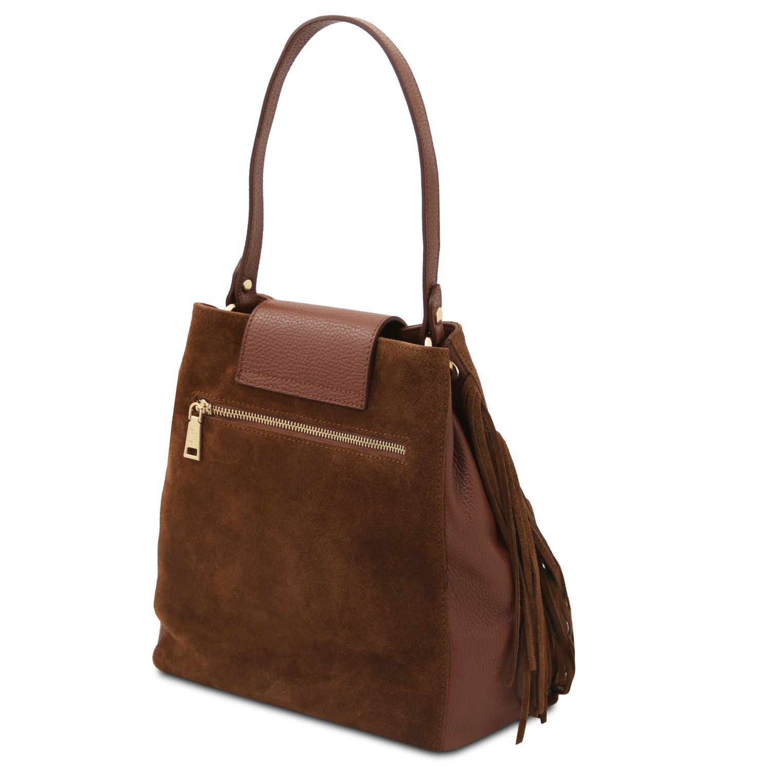 TL142512 – Nomade – Suede leren fringe Schoudertas