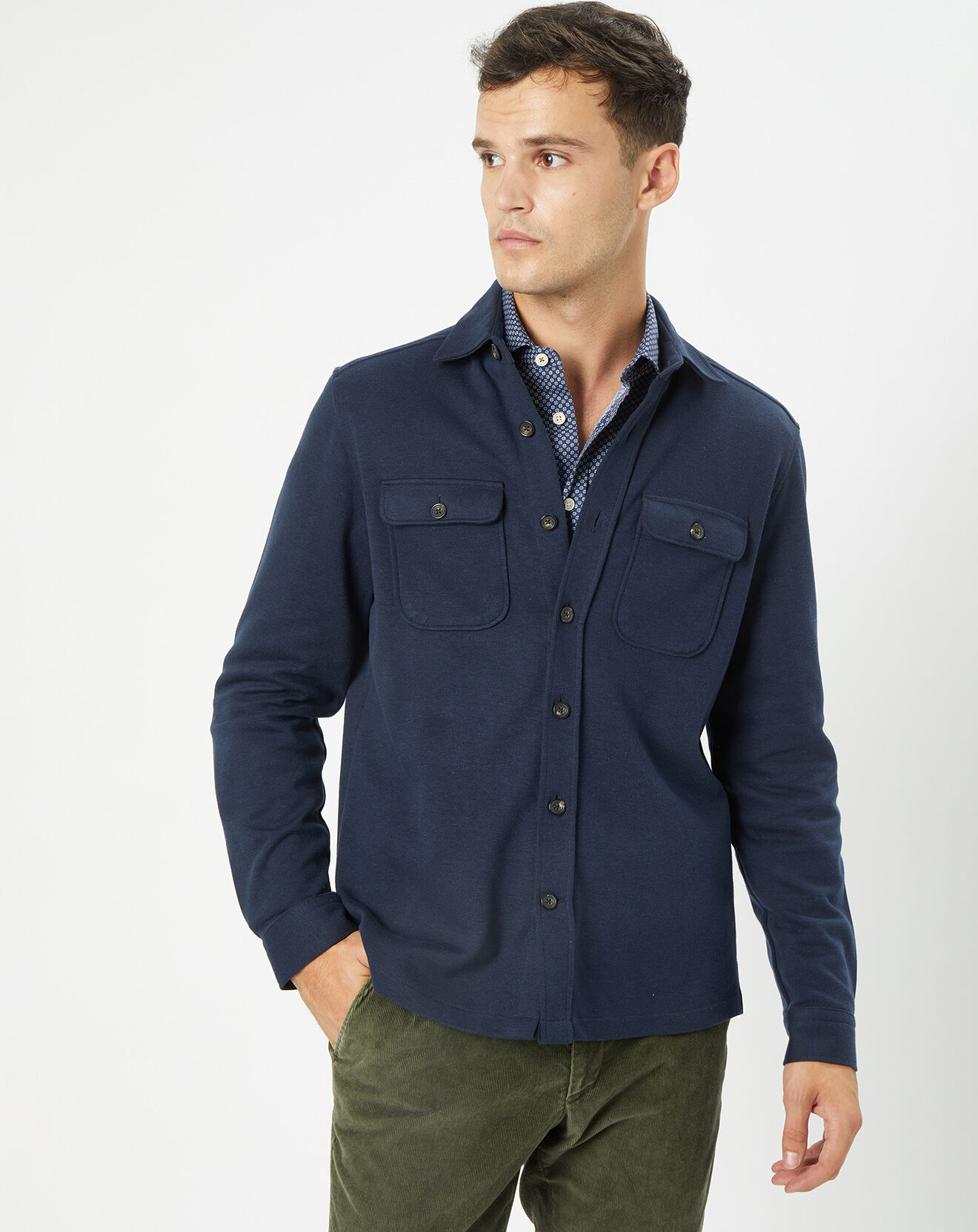Hackett London Surchemise en Jersey bleue