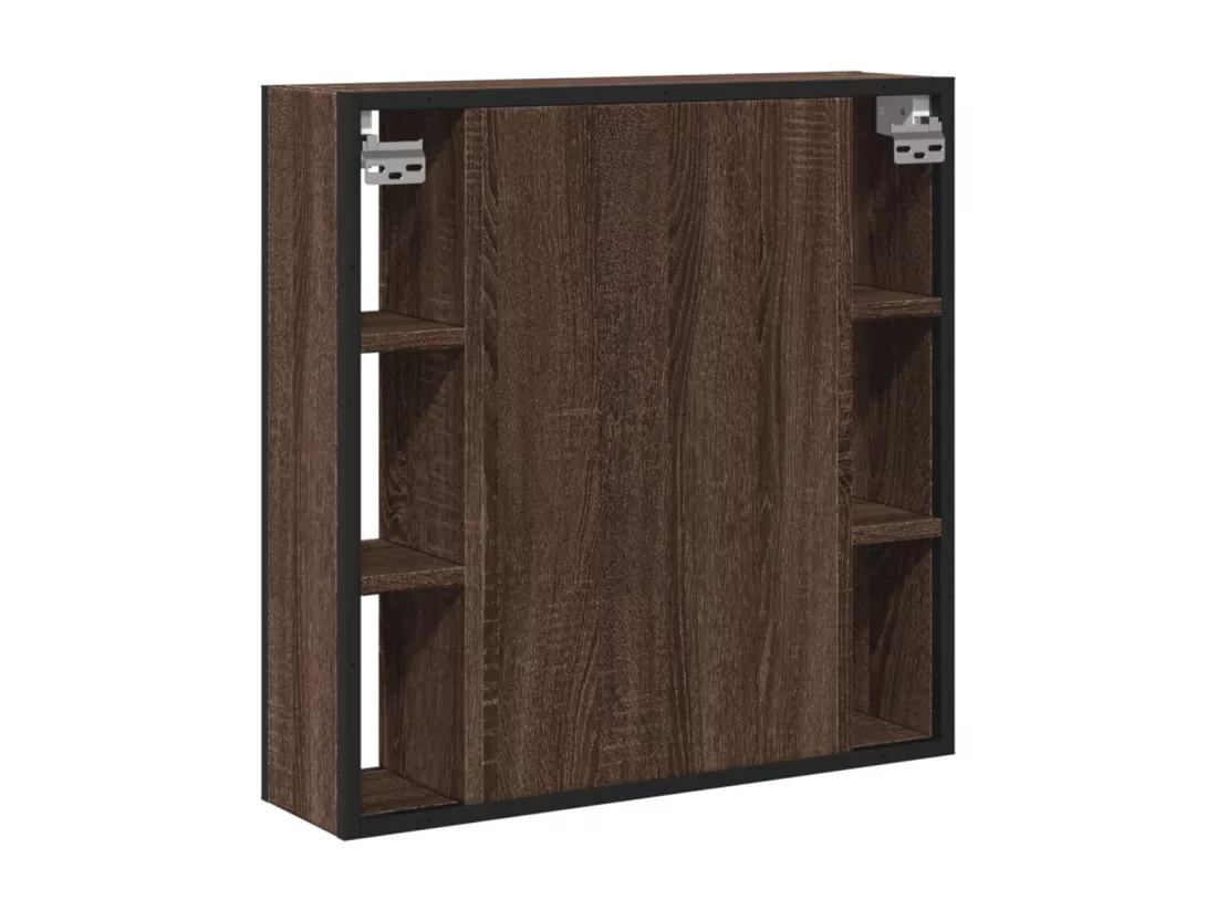 Prolenta Premium - Armoire à miroir de salle de bain chêne marron bois ingénierie