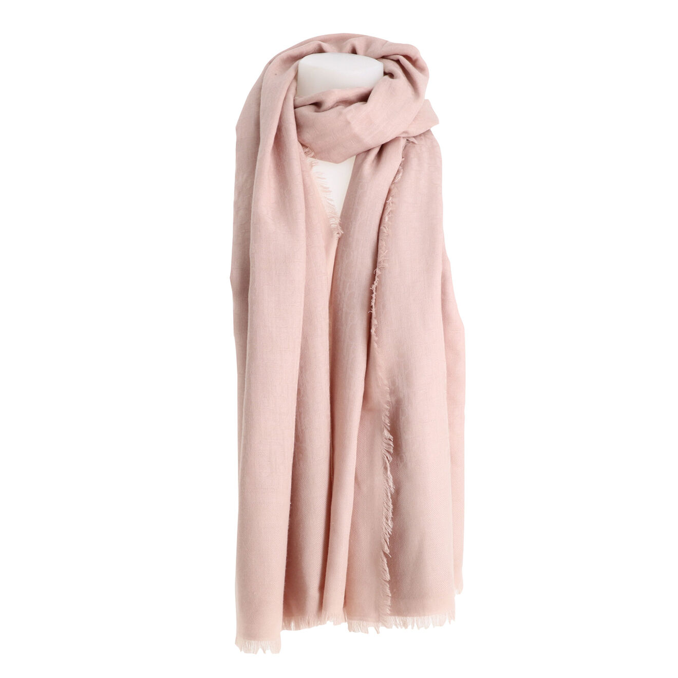 Dior Étole en Soie, Laine & Coton rose clair - Très bon état - 200x110 cm
