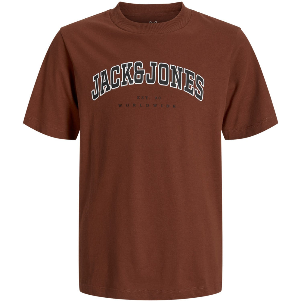 Køb Jack & Jones Junior Burnt Henna Jjecaleb Varsity Tee Ss O-Neck Noos Jnr
