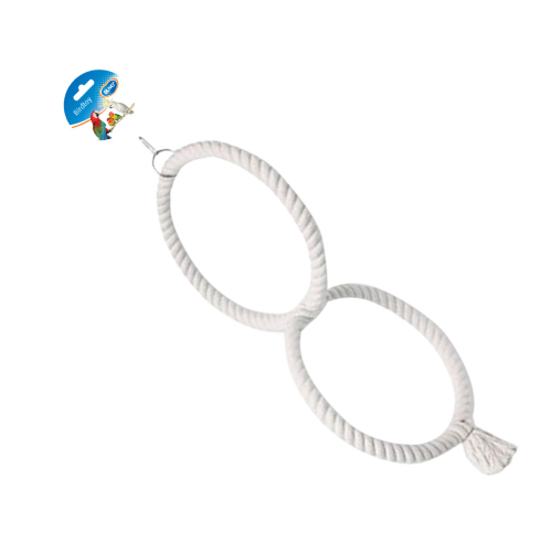 Corda de brinquedo para papagaio DUVO, 2 anéis, 50 cm