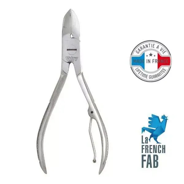 Clipes de unha para manicure Vitry Men Care em aço inoxidável, 12 cm