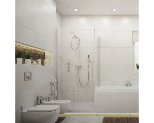 LED inbouwspots set, 3-delig, IP65, 3 x 3W, 3 x 350 lm, 4000 K, chroom/mat, Ø 8,6/6,8 cm, 230V