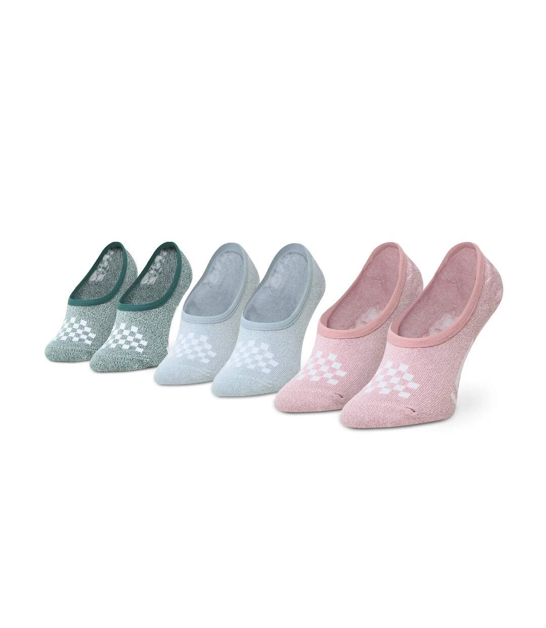 X3 paires de Socquettes Bleu/Rose/Vert Femme Canoodle