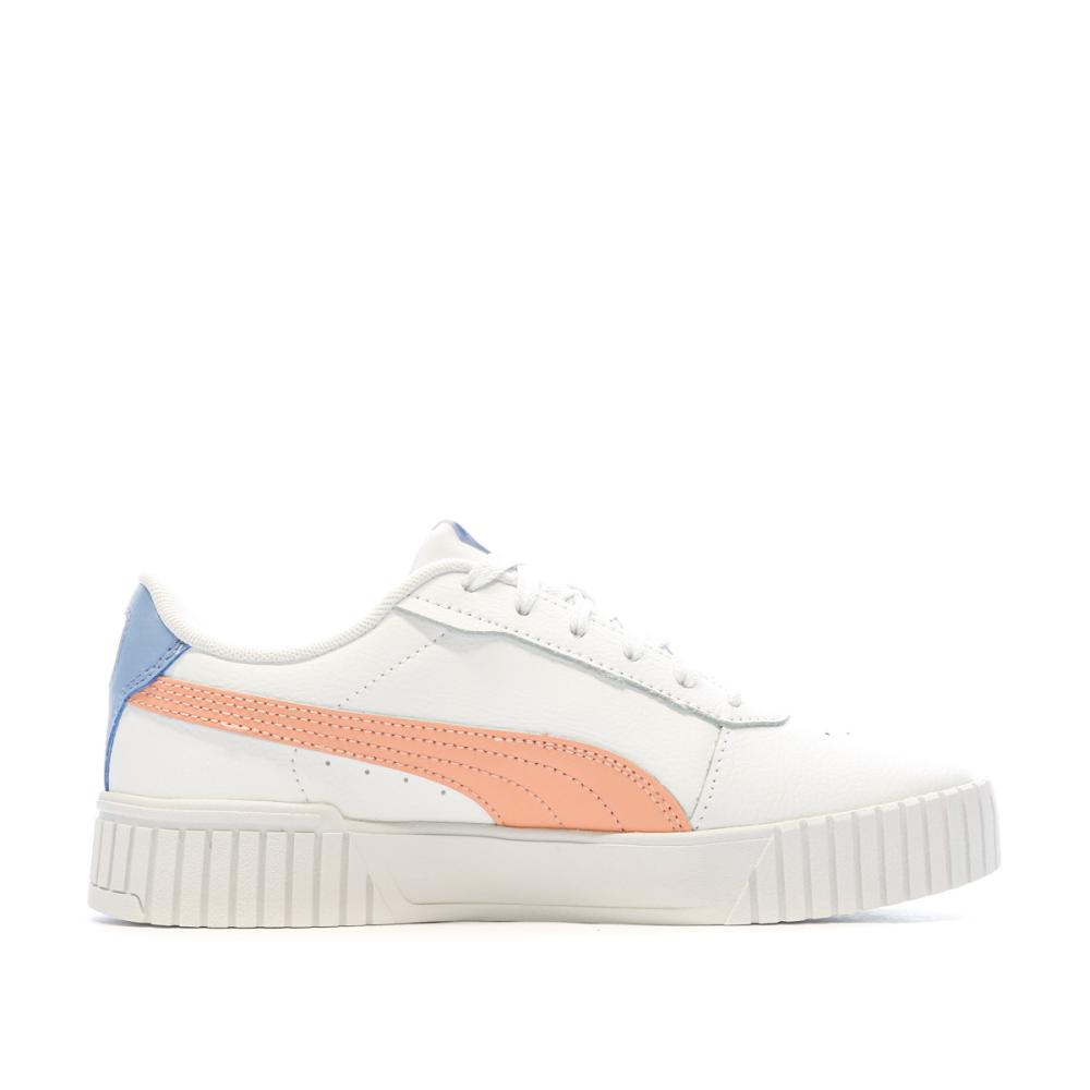 Puma Baskets Blanches/Corail Femme Puma Carina 2.0
