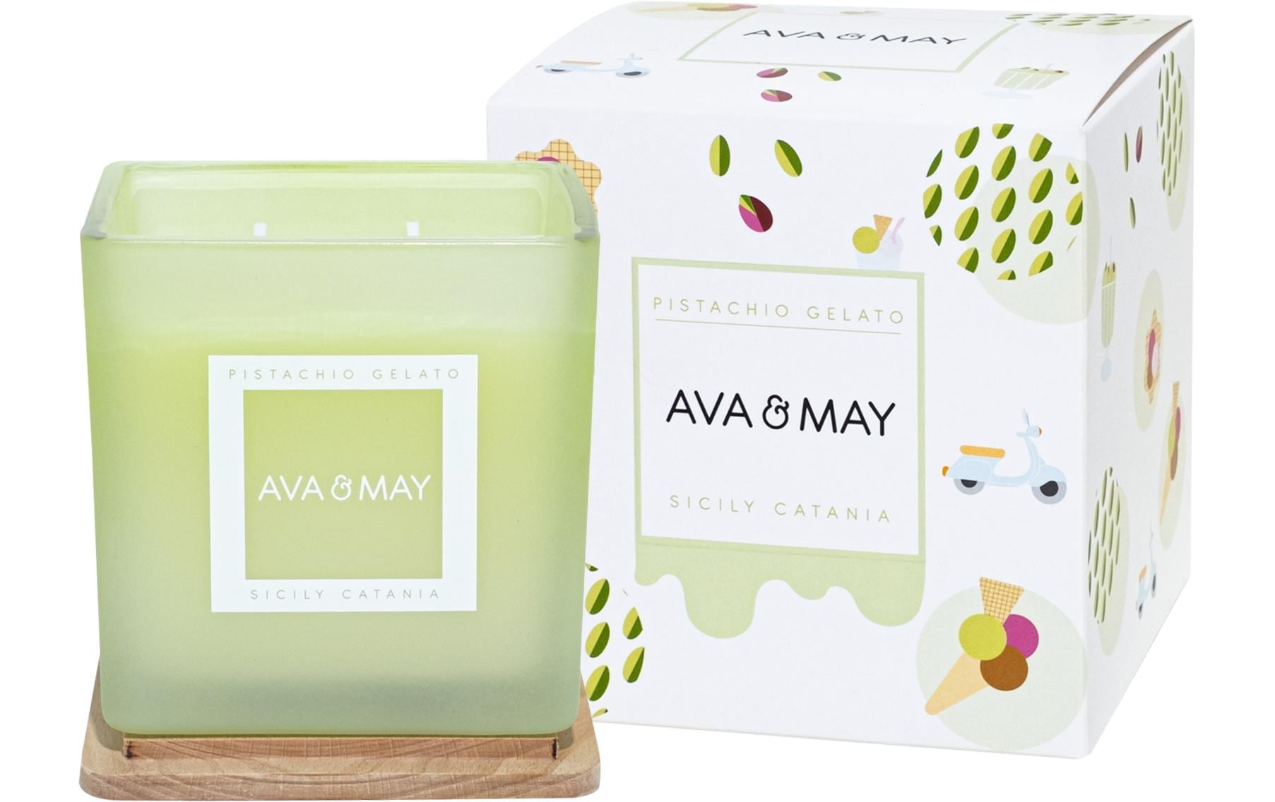 AVA & MAY Duftkerze »Pistachio Gelato 450 g«