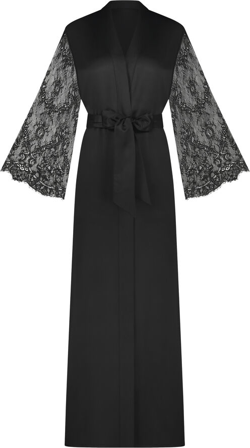 Hunkemöller Kimono Long Satin Camille Black