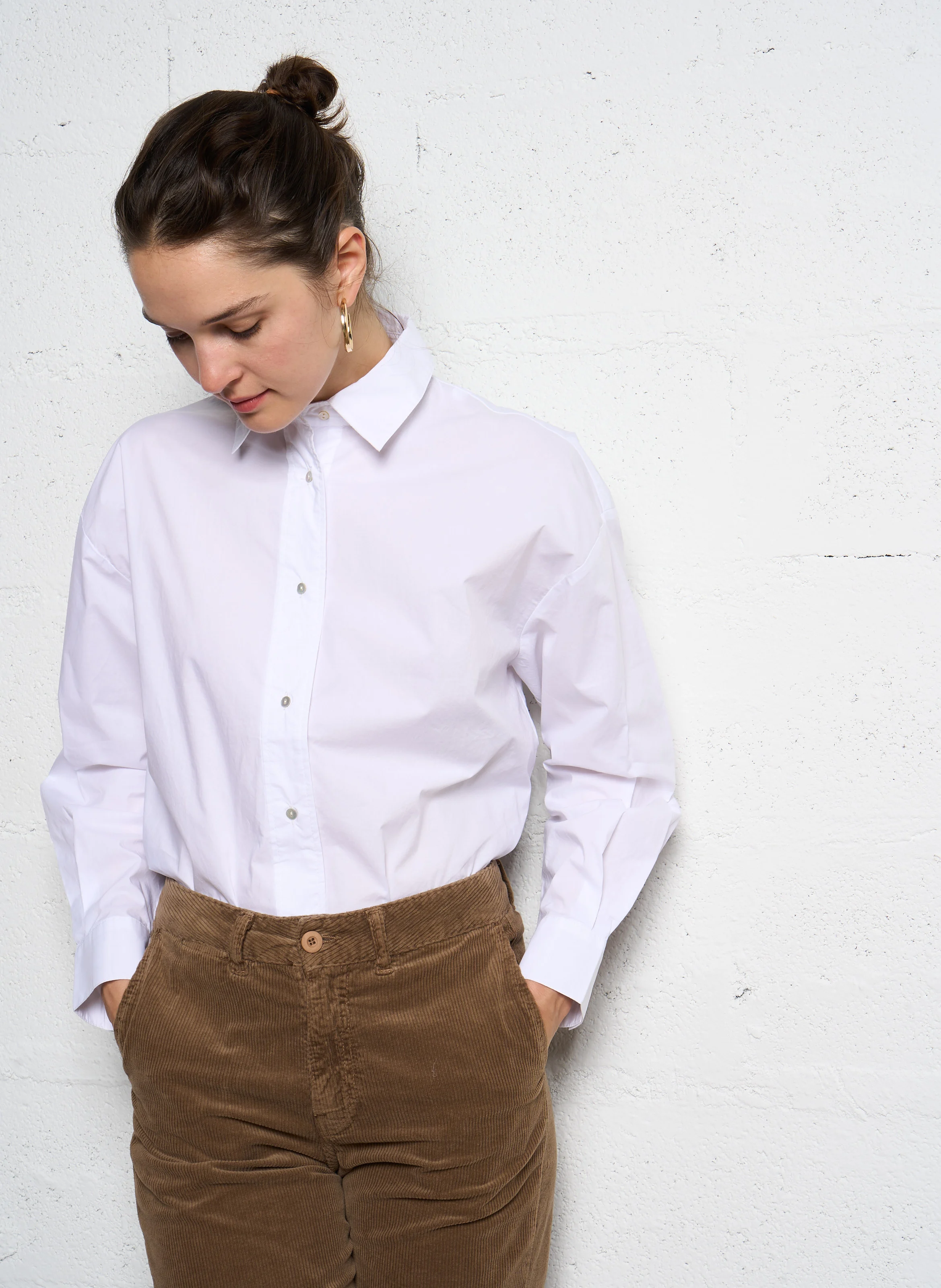 LAVE - Chemise oversize en coton | Blanc