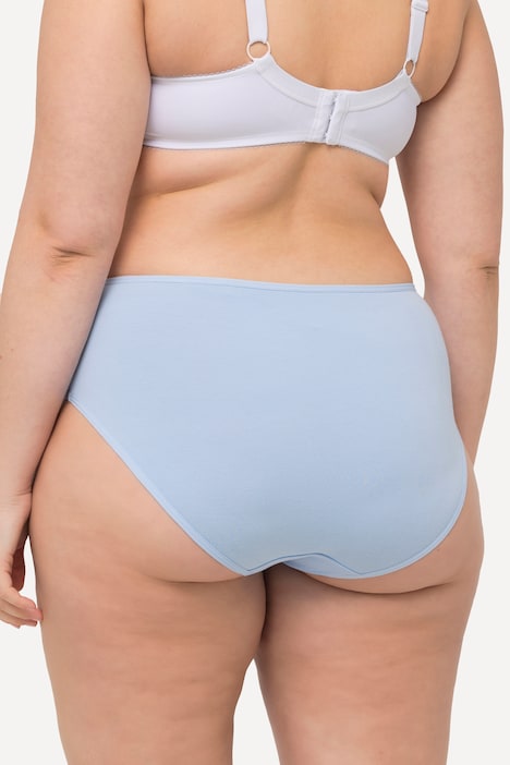 Midislips, 5er-Pack, Ringel/uni