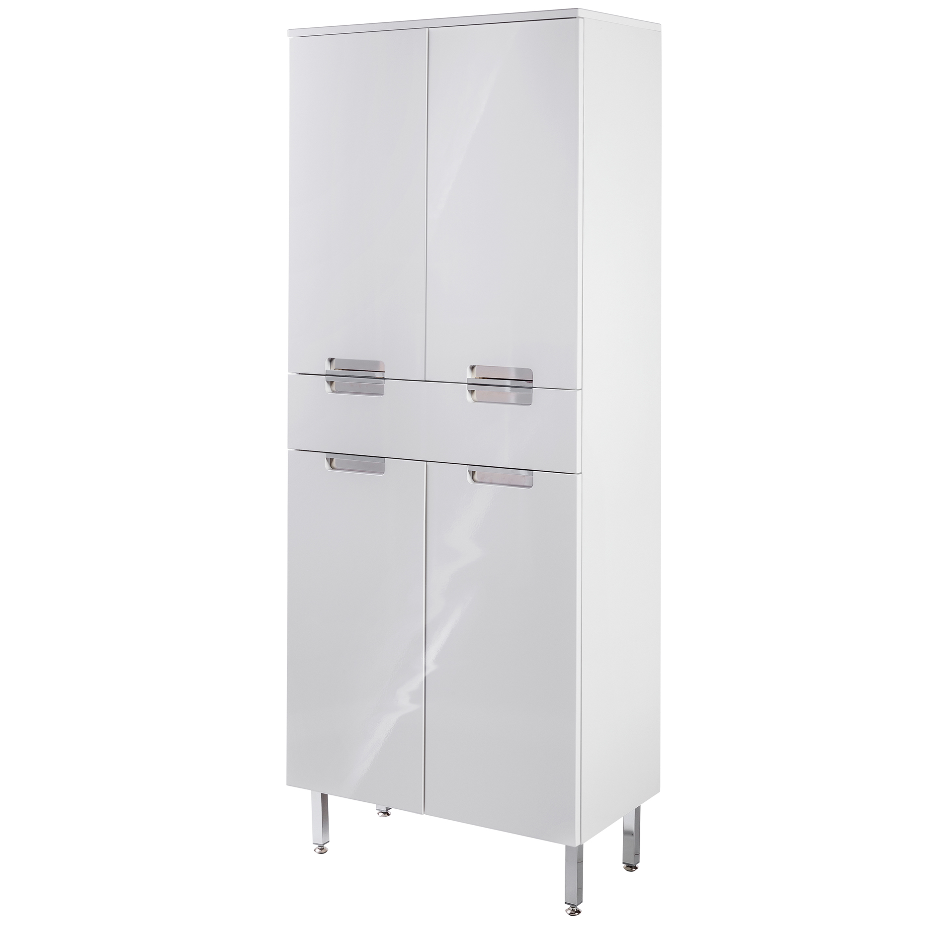 Hochschrank - weiß Hochglanz - 35 cm