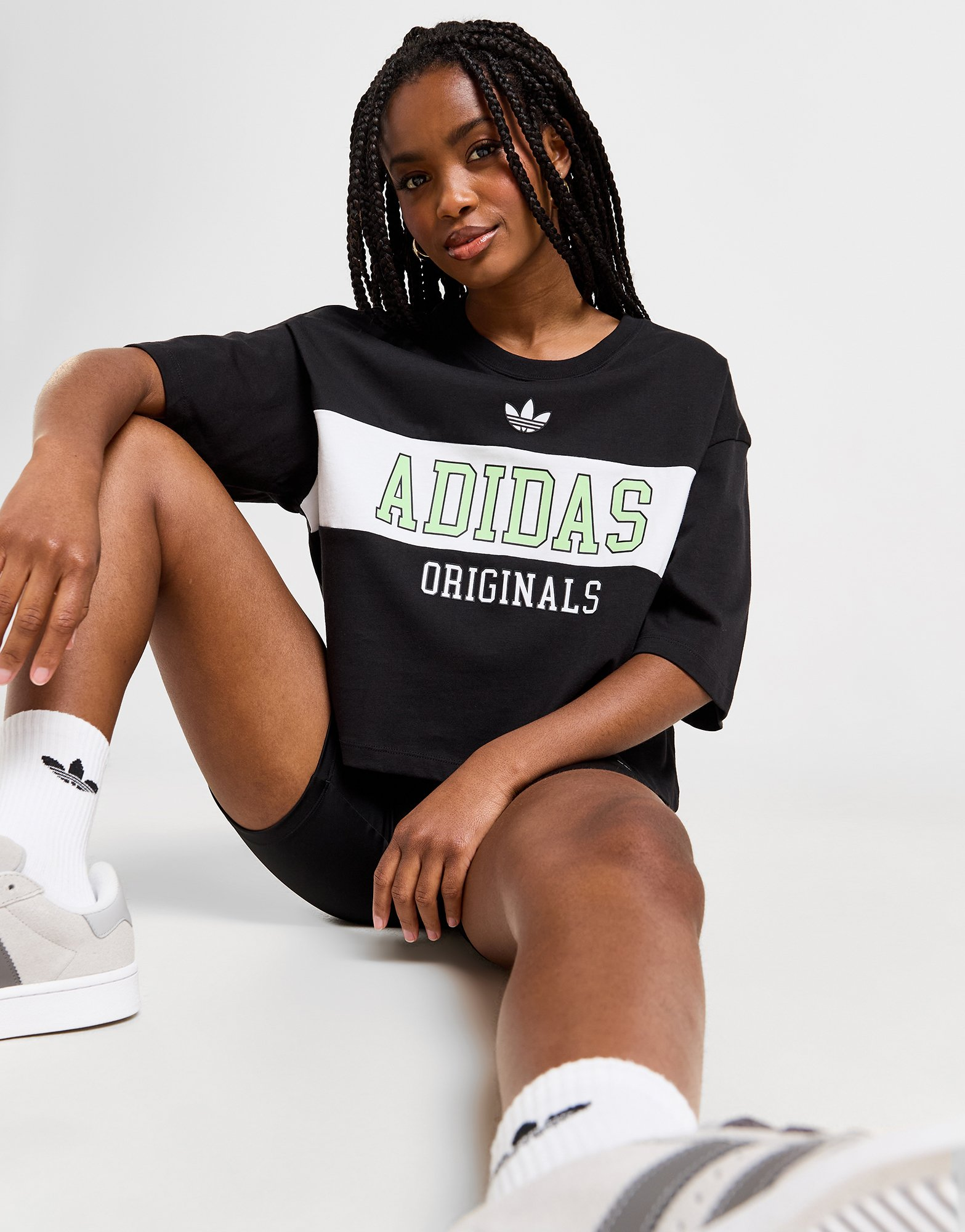 adidas Originals T-shirt Varsity Crop Panel Femme