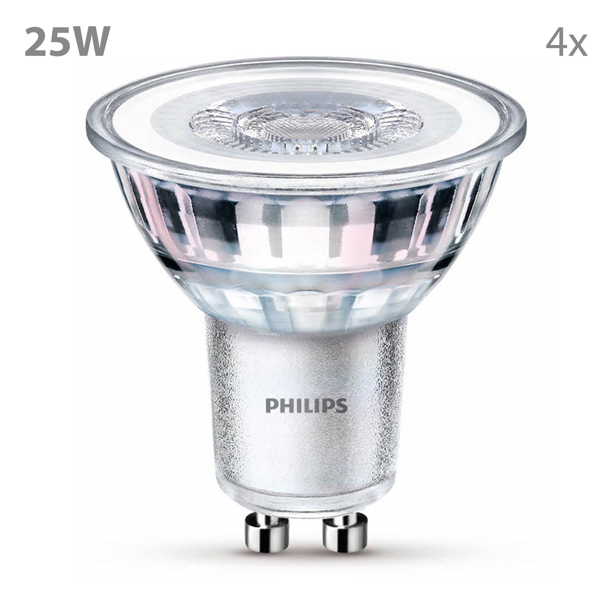 Philips Voordeelverpakking GU10 - LED Spotlamp - Set van 4 Stuks
