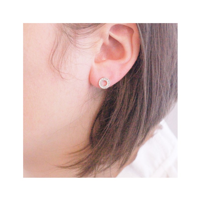 Boucles d'oreilles Ophir - Argenté et Cristal