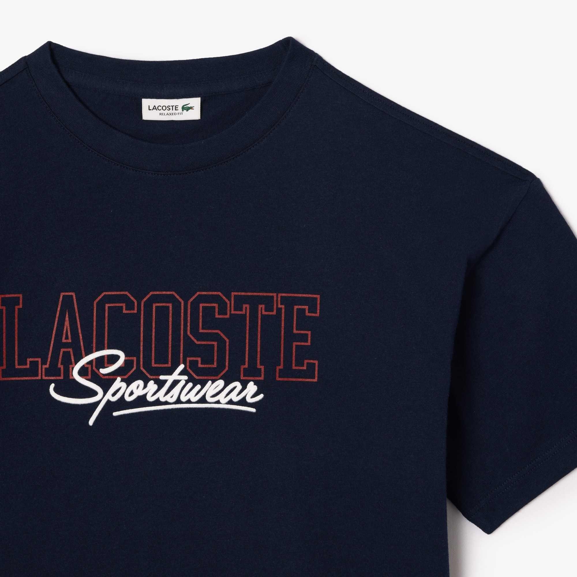 Lacoste Relaxed Fit Lacoste Print Cotton T Shirt