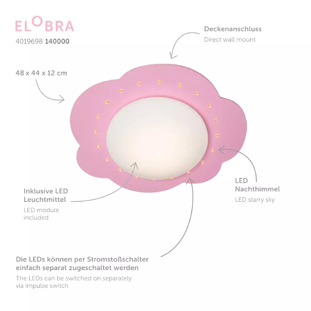 LED-Deckenleuchte Wolke
