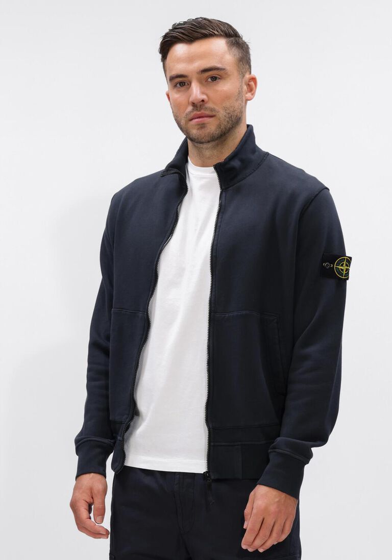 donkerblauwe stone island vest zip up cardigan s0051