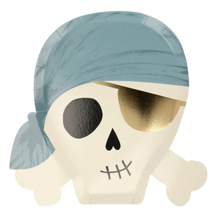 Meri Meri Assiettes en carton Pirates - Set de 8