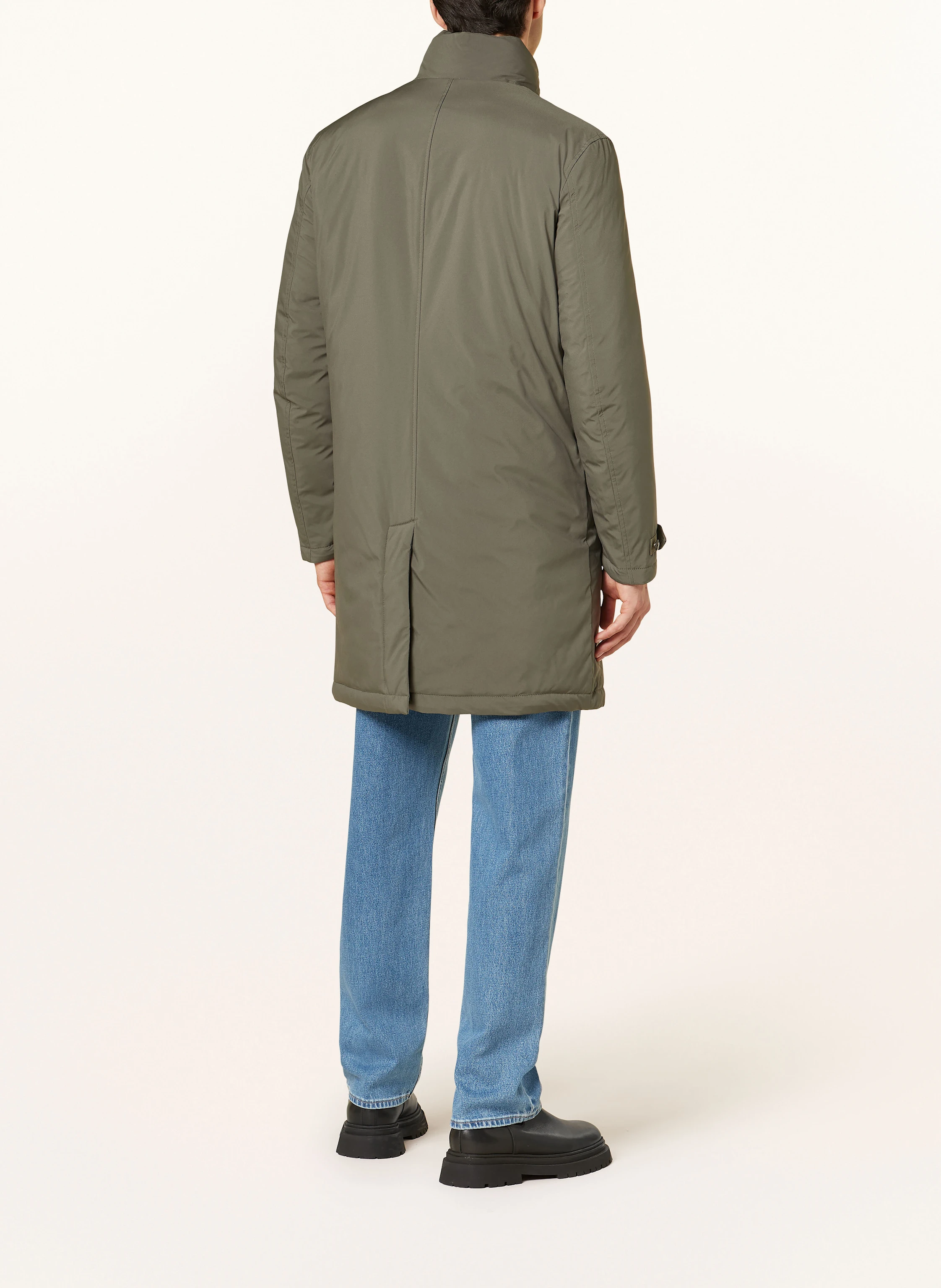 Blauer Daunenparka