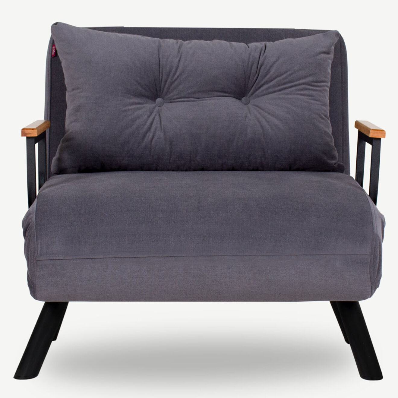 Atelier del Sofa Fauteuil convertible Sando gris - 60x50x42 cm