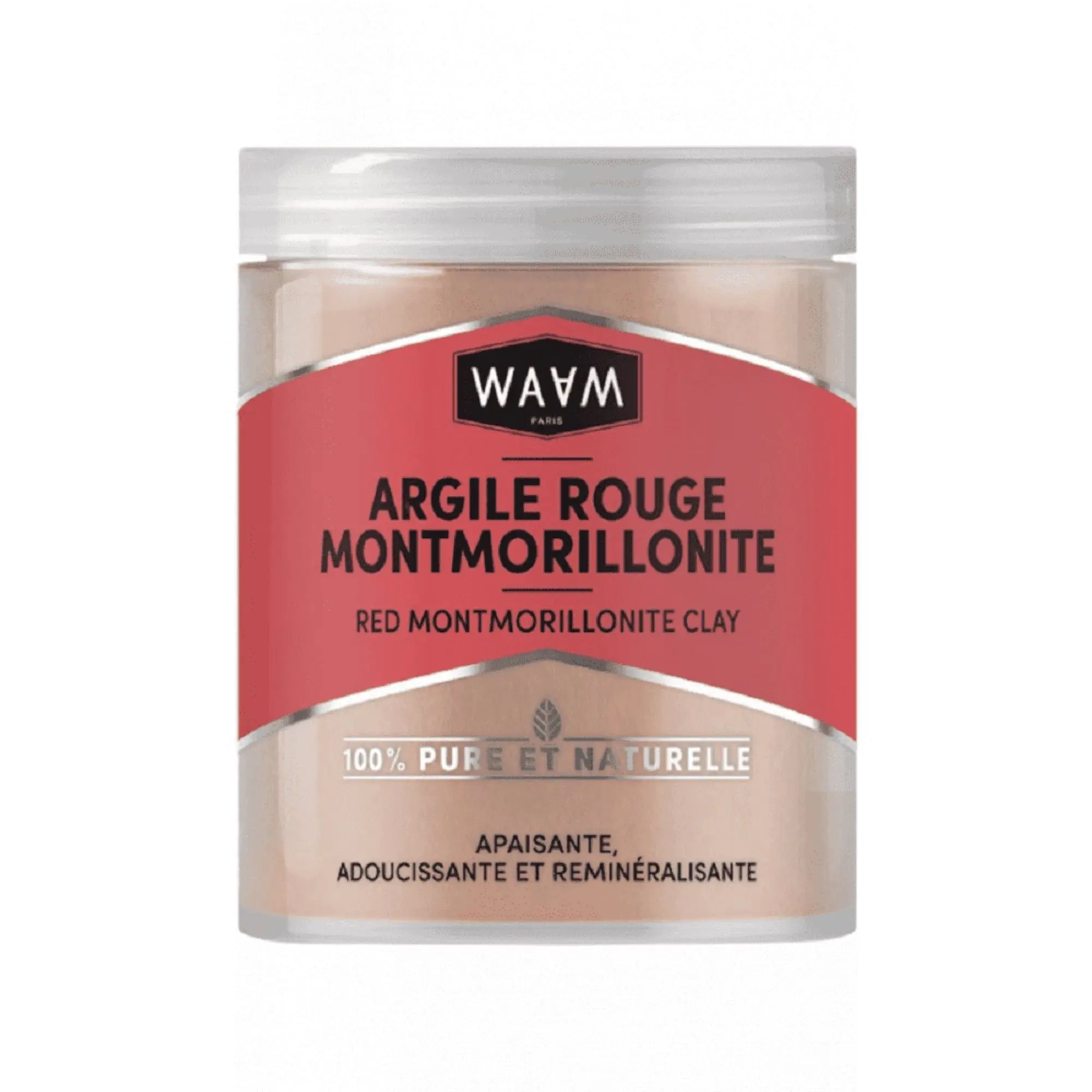 Waam - Argile Rouge Montmorillonite Apaisante, adoucissante et reminéralisante- Cheveux racines grasses / pointes sèches