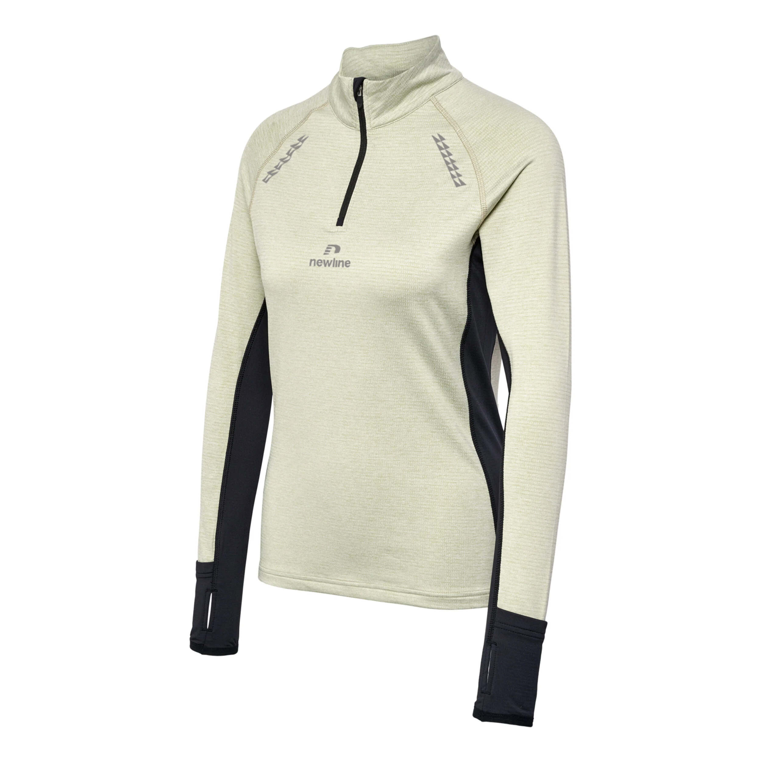 Newline Mesa Half-Zip Top De Course Femmes - Beige , Noir