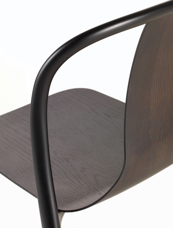 Vitra Belleville Chair Wood stoel donker eiken