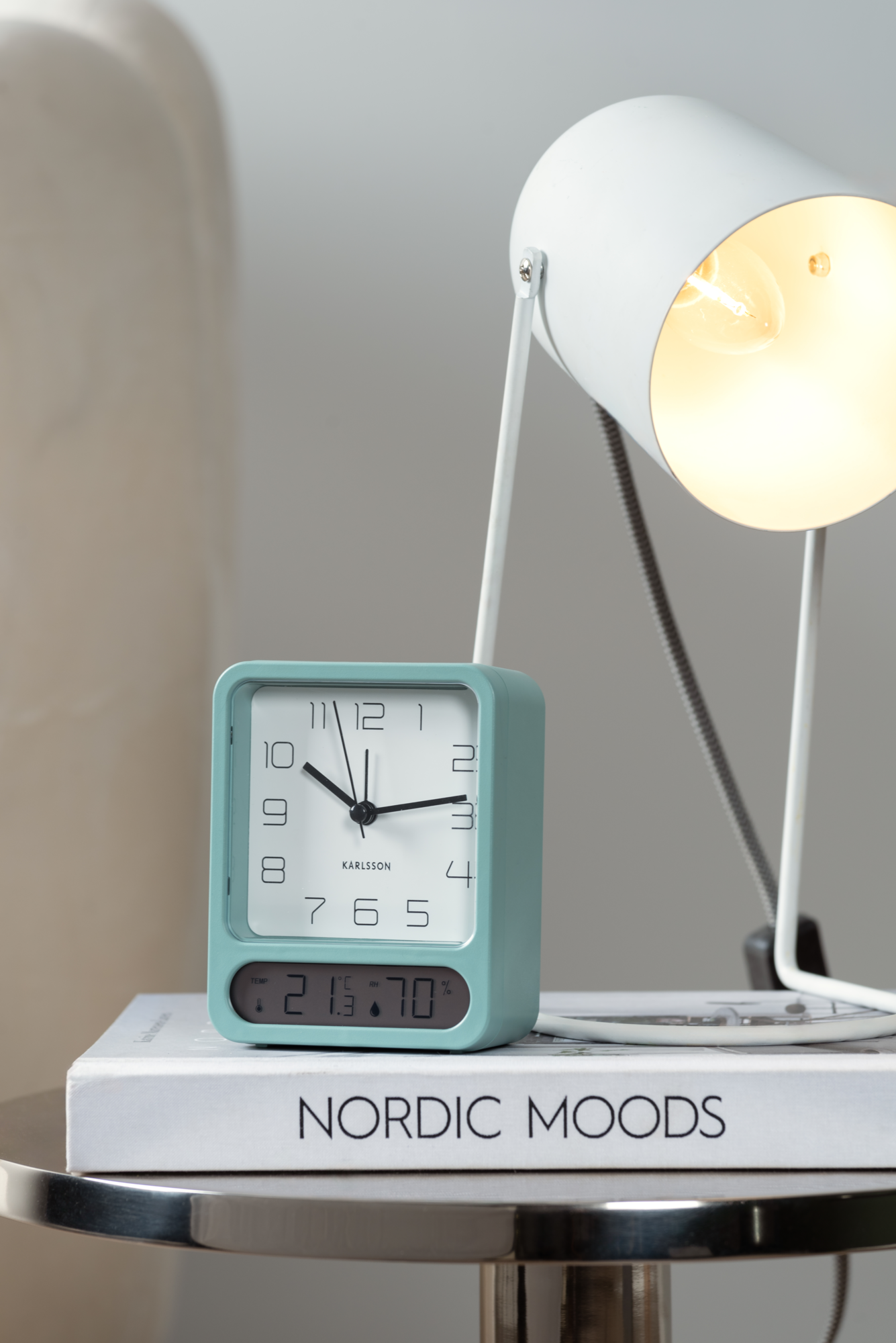 Alarm clock Duo matt black