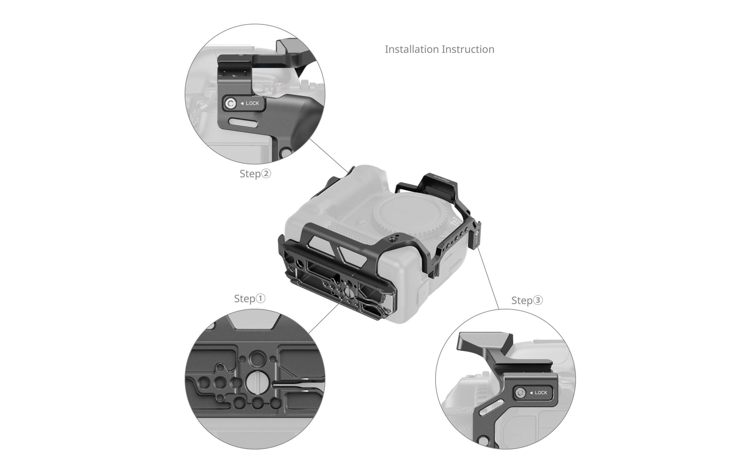 Cage for EOS R5 Mark II with Cooling Fan<br>Schutzgehäuse mit Kühlventilator für EOS R5 Mark II
