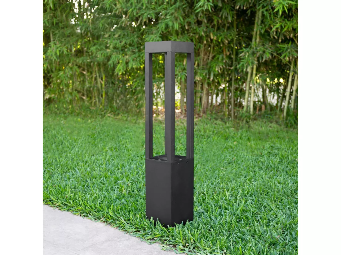 Balise LED Solaire Extérieure 1.5W en Saillie sur Pied 80cm Layou 3000K Blanc chaud