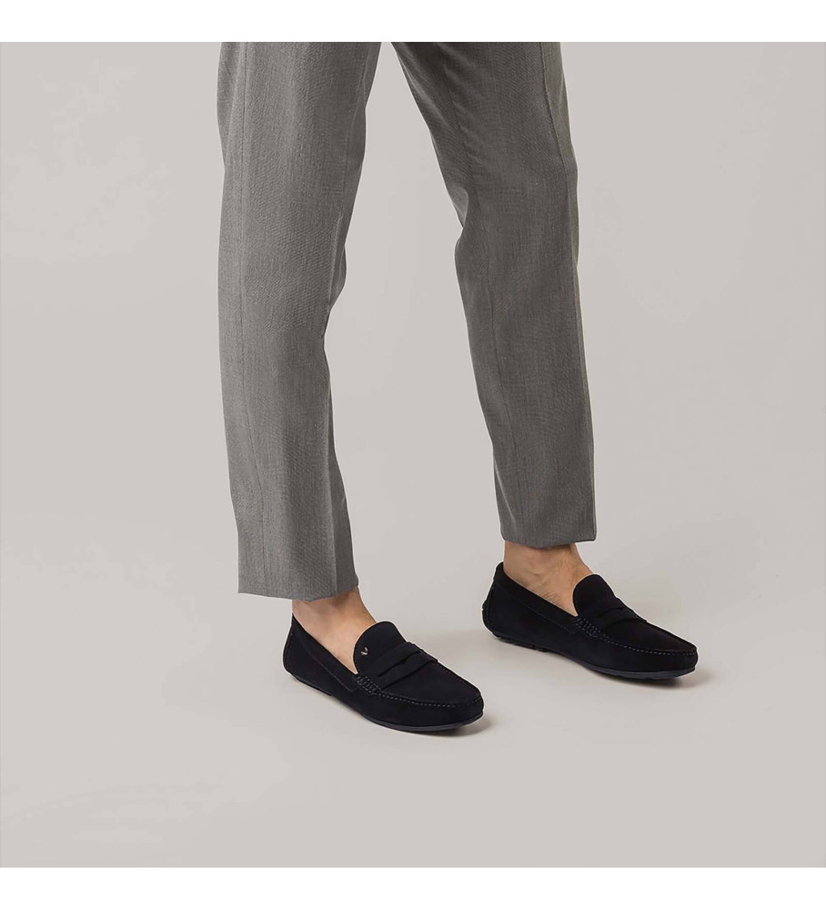 Mocassins Martinelli Pacific em couro azul-marinho