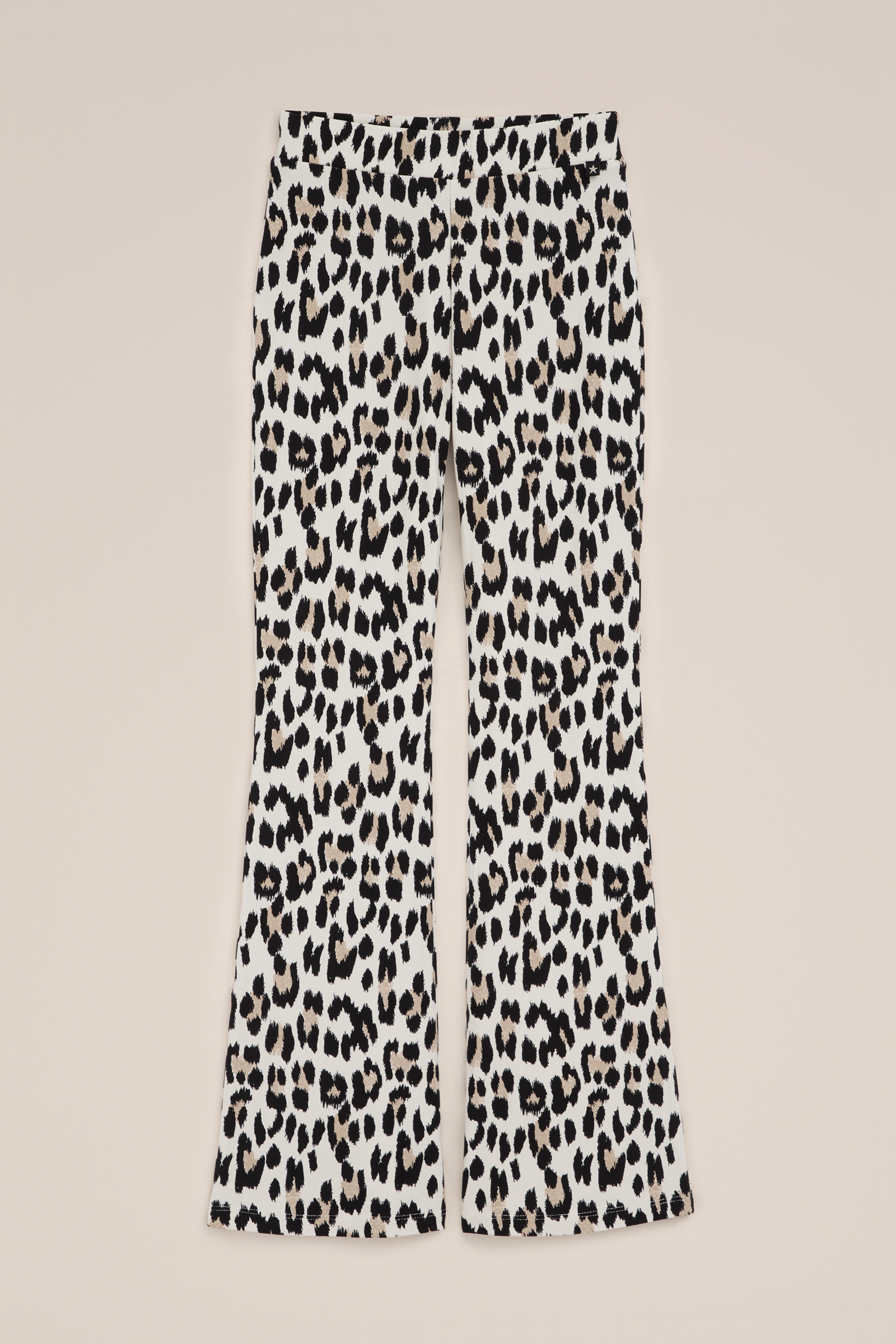 Meisjes flared legging met dessin WE Fashion Beige
