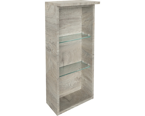 Oxford plank, bovenstuk, 68,4 x 30,2 x 20 cm, natuurlijk eiken, 3 vakken