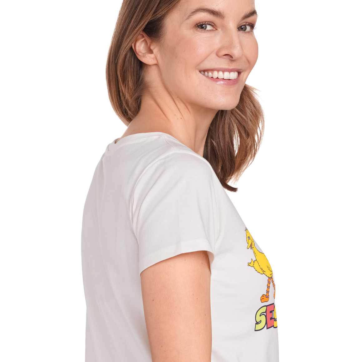 Gina Sesamstraße T-Shirt mit Print weiss