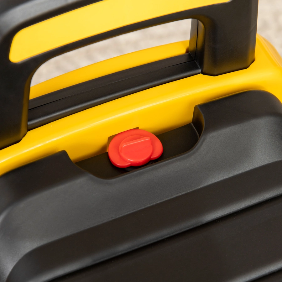 HOMCOM Sitzbagger mit Schaufel gelb