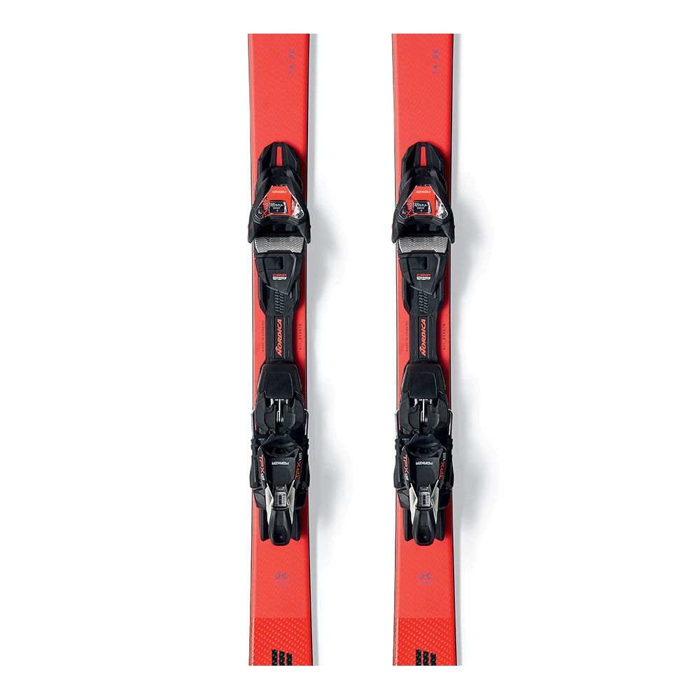 Nordica SPITFIRE DC 74 FDT - Skis piste + Fixations TPX 12 FDT black/black Homme rouge/antrazit/black/black