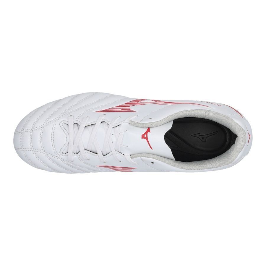 Mizuno Monarcida Neo lll Select FG Charge - Blanc/Radiant Red Enfant