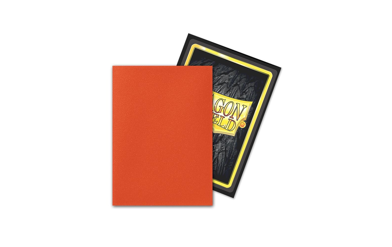 Kartenhülle Dual Matte: Ember Standardgrösse Orange 100Deckbox mit 100 Kartenhüllen im Format 63 x 88 mm