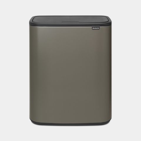 Bo Touch Bin, met 2 binnenemmers, 2 x 30 liter - Platinum