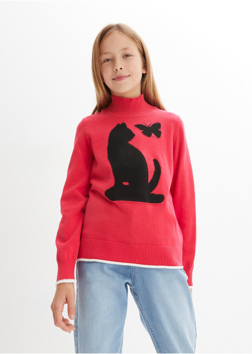 Pull en maille coton fille