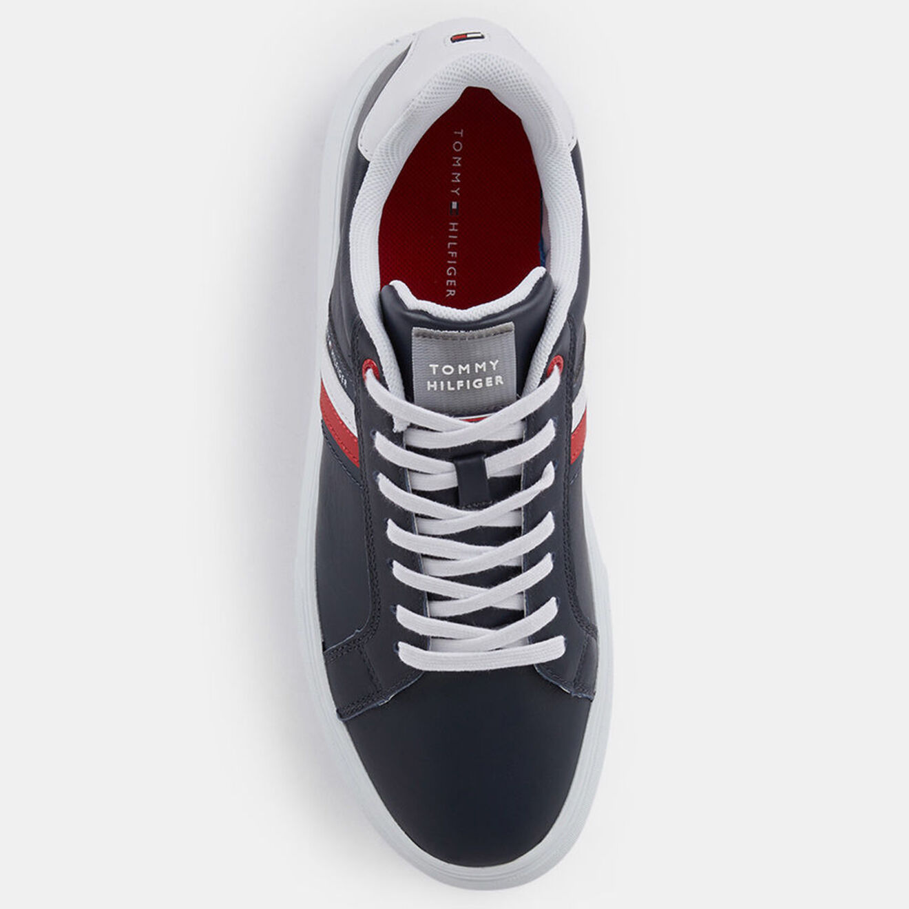 Tommy Hilfiger Baskets en Cuir Essential Cupsole bleu marine