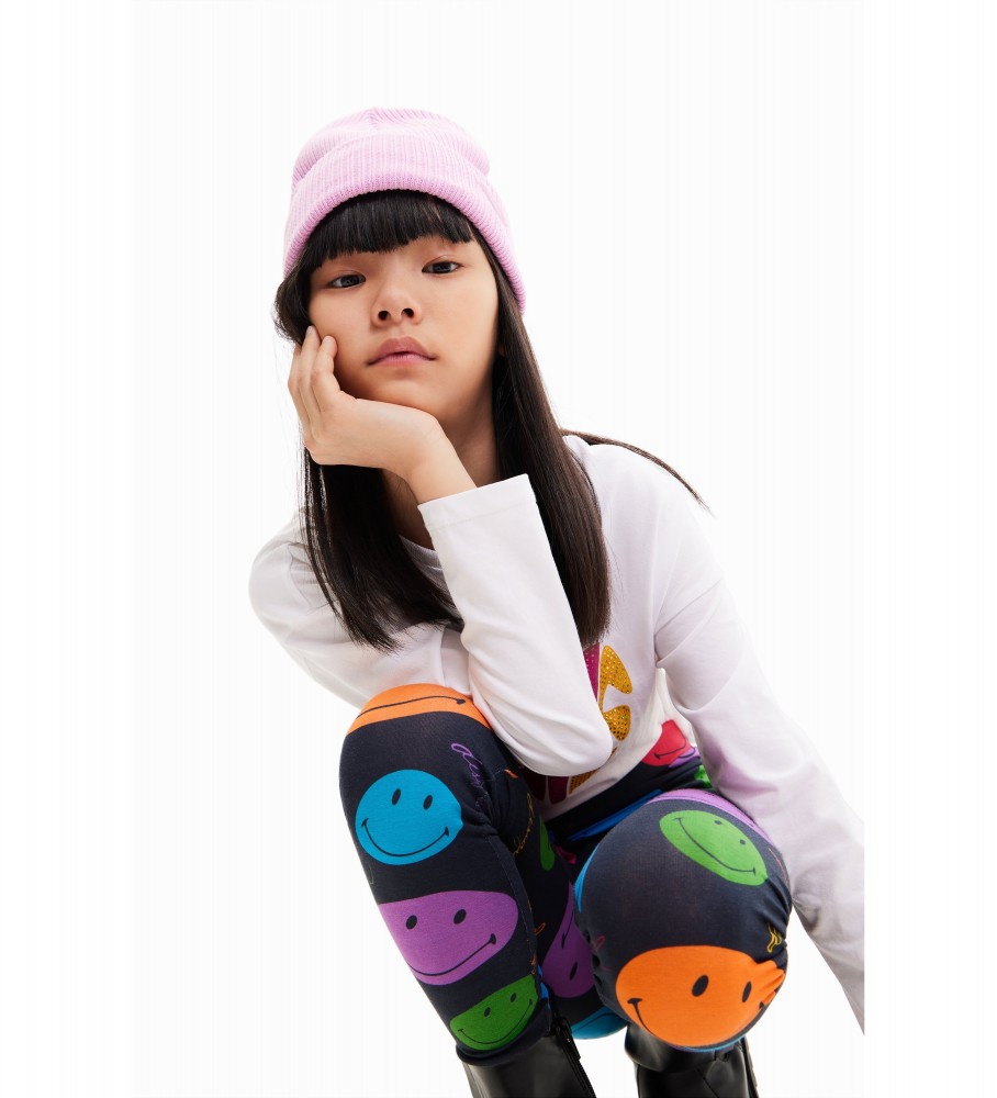 Calça legging preta Desigual Angel Smiley