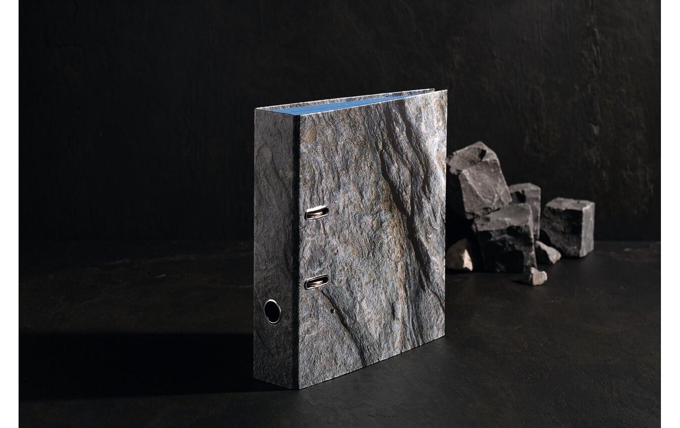 Ordner Stone 7 cm, DunkelgrauMotivordner mit Hebelmechanik und Griffloch